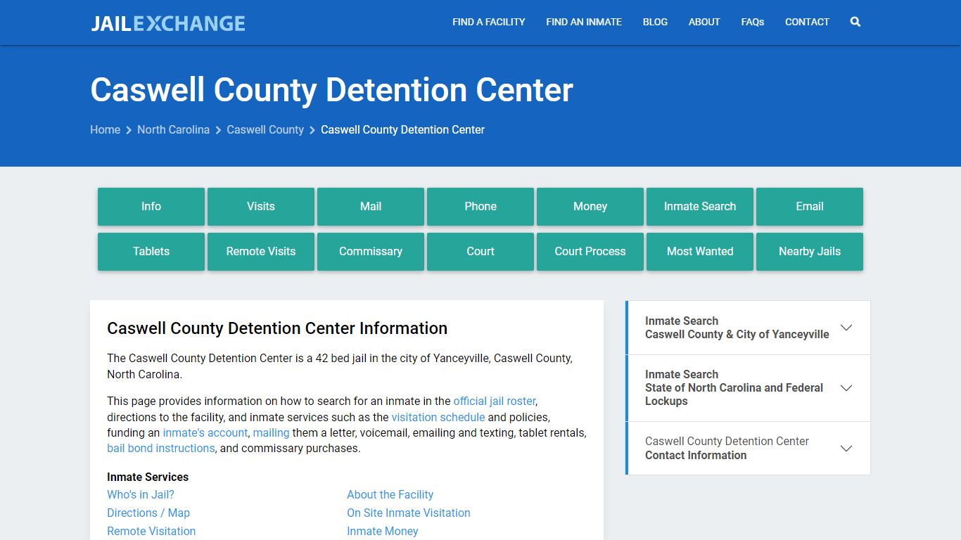 Caswell County Detention Center - Jail Exchange